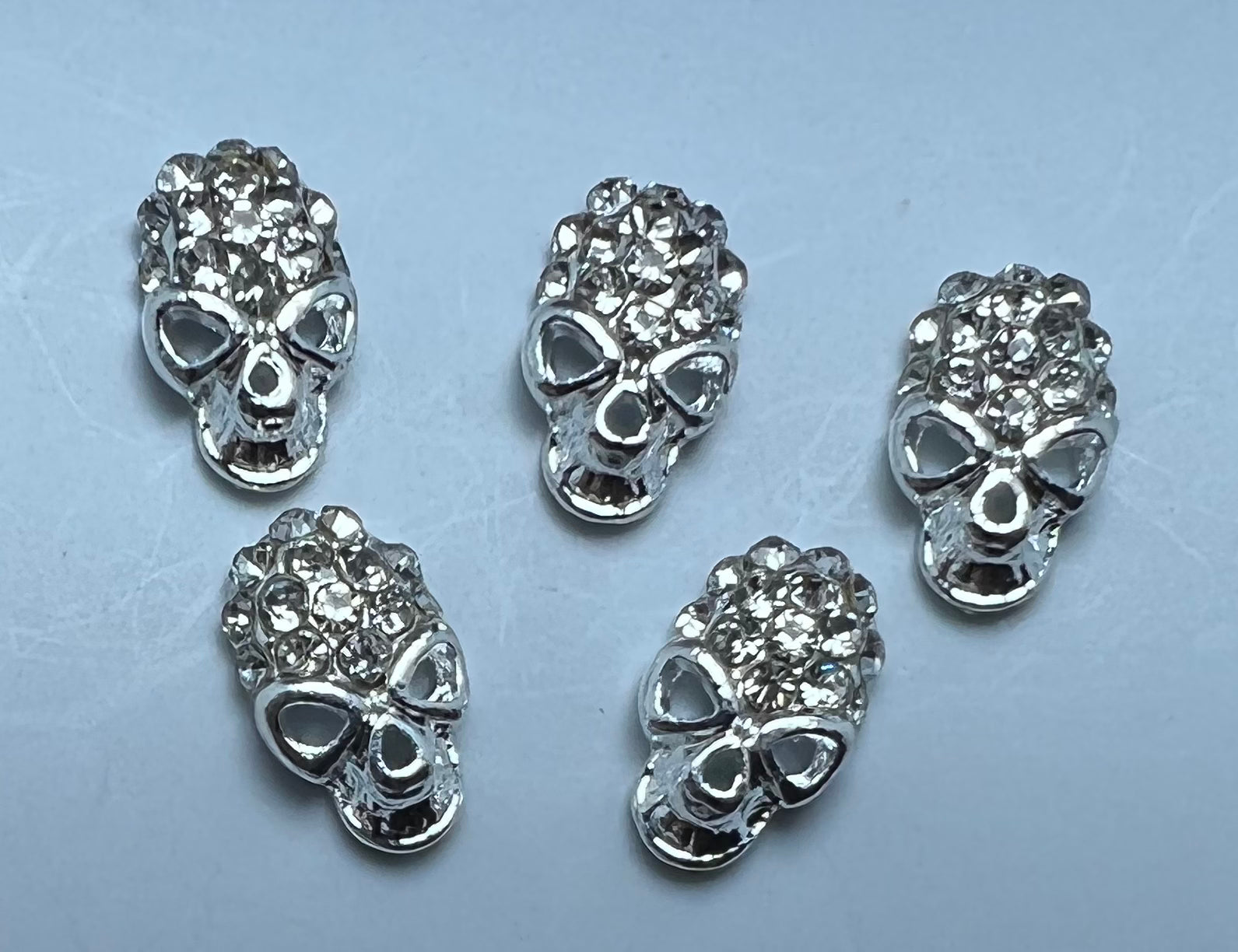 Silver Skull Charm