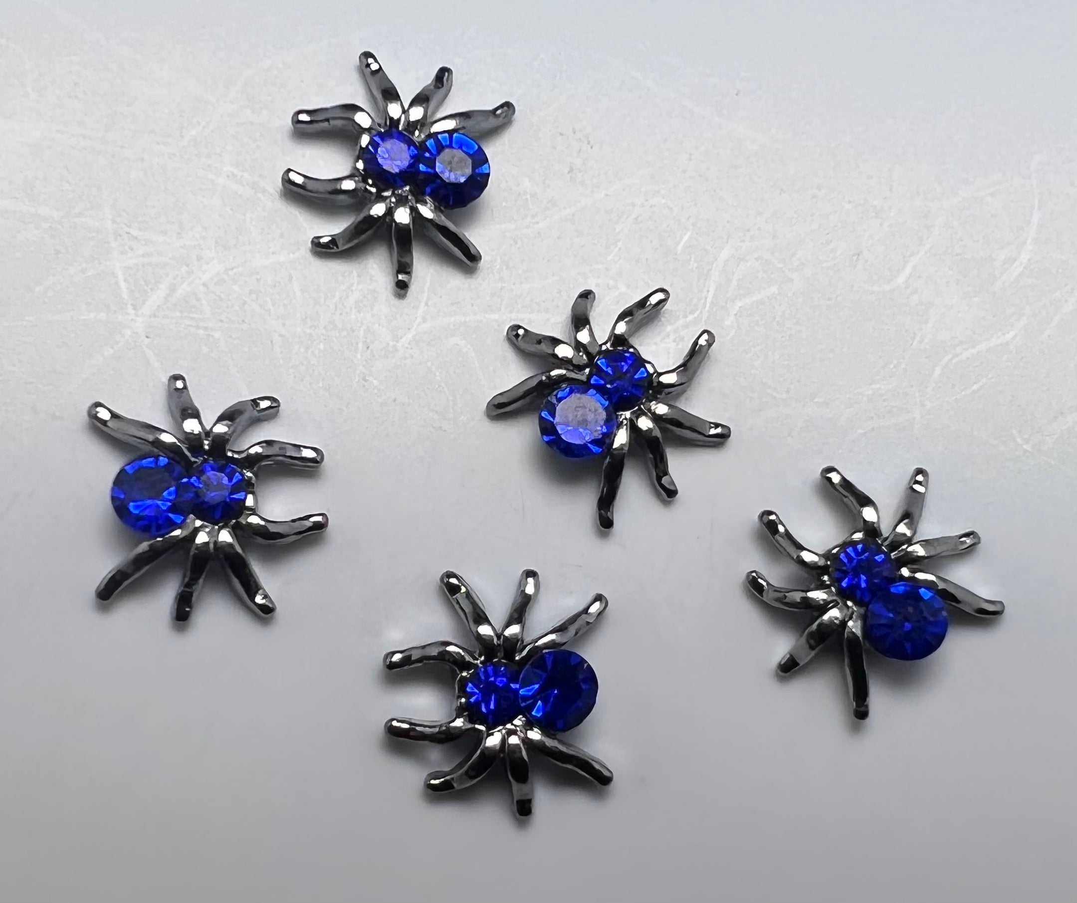 Blue Crystal Silver spider